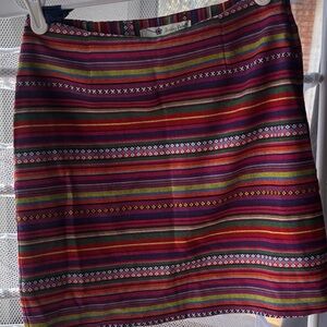Shrinking Violet Striped Mini Skirt in Burgundy, Navy, Green western skirt